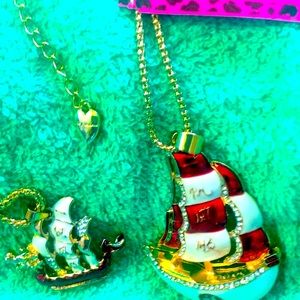 The Crystal Ship🛳 detailed charm Necklace: U pick. Sail sale!
